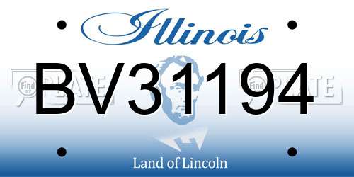 BV31194 Illinois License Plate