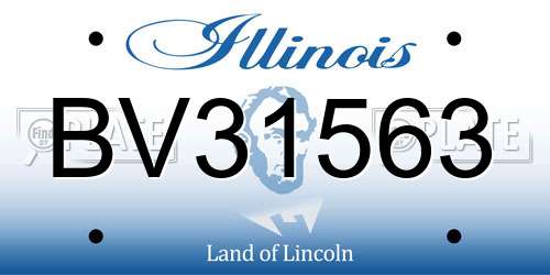 BV31563 Illinois License Plate