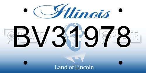 BV31978 Illinois License Plate