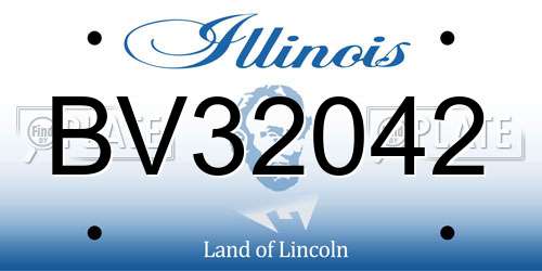 BV32042 Illinois License Plate
