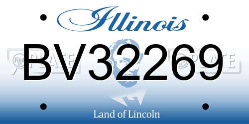 BV32269 Illinois License Plate