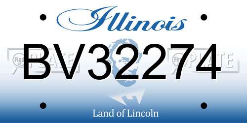 BV32274 Illinois License Plate