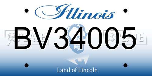 BV34005 Illinois License Plate