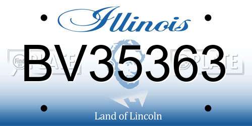 BV35363 Illinois License Plate