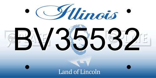 BV35532 Illinois License Plate