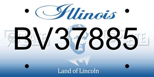 BV37885 Illinois License Plate