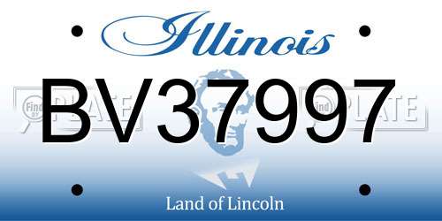 BV37997 Illinois License Plate
