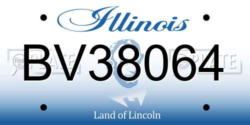 BV38064 Illinois License Plate