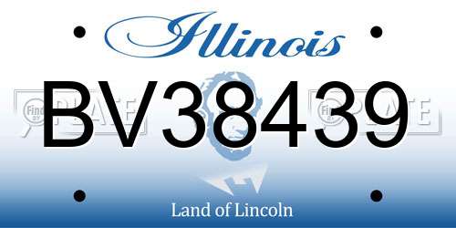 BV38439 Illinois License Plate