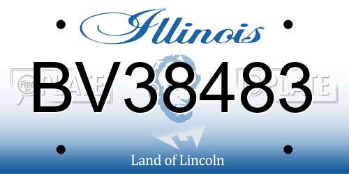 BV38483 Illinois License Plate