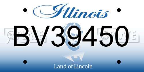 BV39450 Illinois License Plate