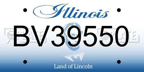 BV39550 Illinois License Plate