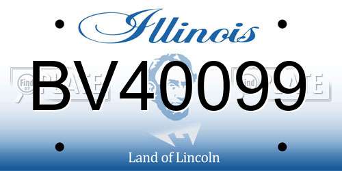 BV40099 Illinois License Plate