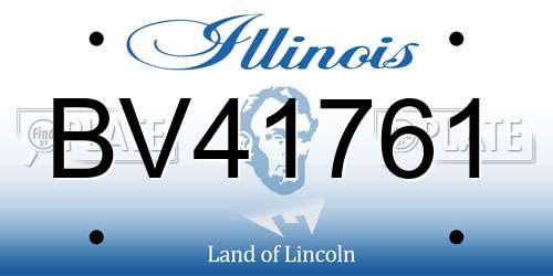 BV41761 Illinois License Plate