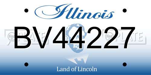 BV44227 Illinois License Plate