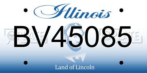 BV45085 Illinois License Plate