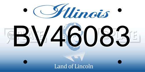 BV46083 Illinois License Plate