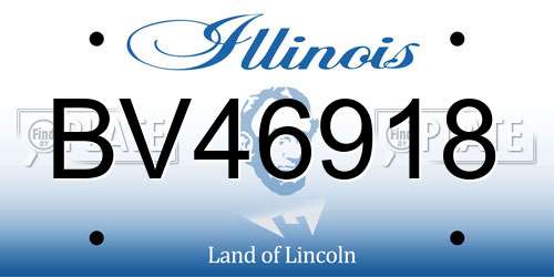 BV46918 Illinois License Plate
