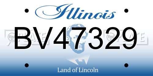 BV47329 Illinois License Plate