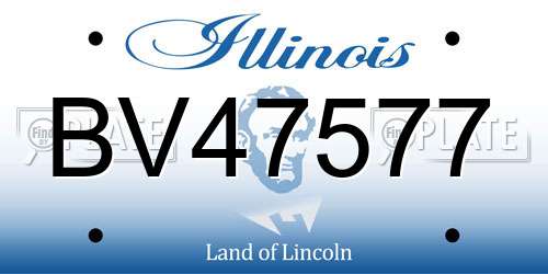 BV47577 Illinois License Plate