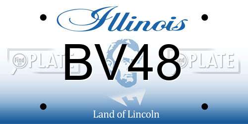 BV48 Illinois License Plate