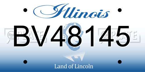 BV48145 Illinois License Plate