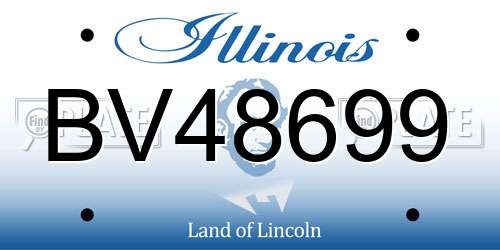 BV48699 Illinois License Plate