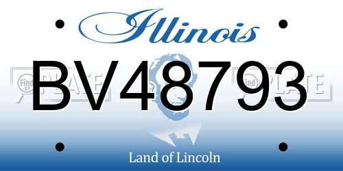 BV48793 Illinois License Plate