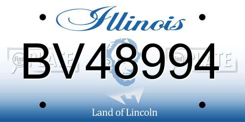 BV48994 Illinois License Plate