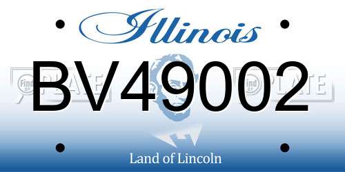 BV49002 Illinois License Plate