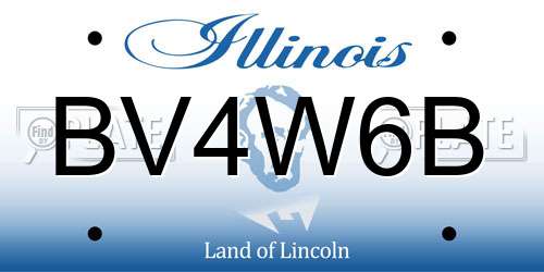 BV4W6B Illinois License Plate