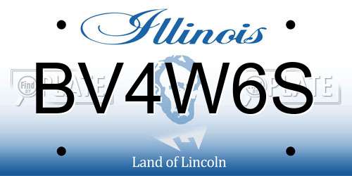 BV4W6S Illinois License Plate