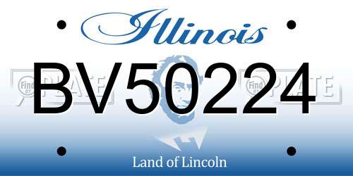 BV50224 Illinois License Plate