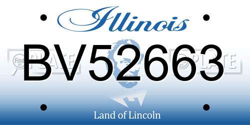 BV52663 Illinois License Plate