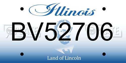 BV52706 Illinois License Plate