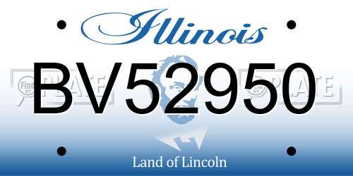 BV52950 Illinois License Plate