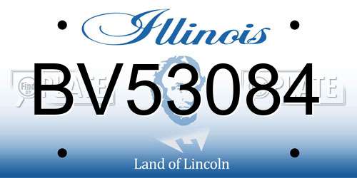 BV53084 Illinois License Plate