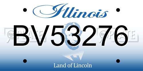 BV53276 Illinois License Plate