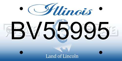 BV55995 Illinois License Plate