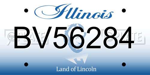 BV56284 Illinois License Plate