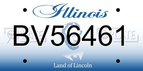 BV56461 Illinois License Plate
