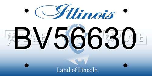 BV56630 Illinois License Plate