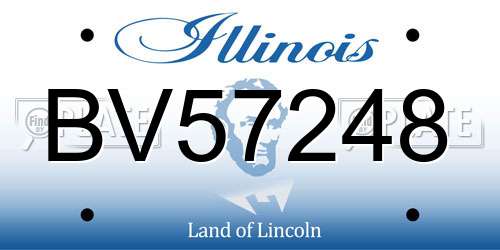 BV57248 Illinois License Plate