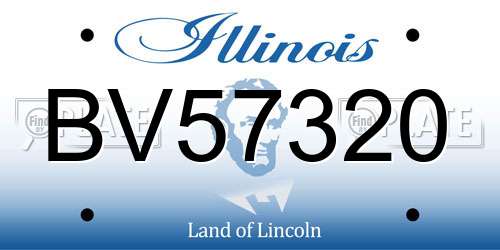 BV57320 Illinois License Plate