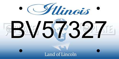 BV57327 Illinois License Plate
