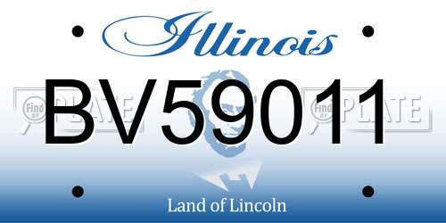 BV59011 Illinois License Plate