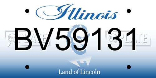 BV59131 Illinois License Plate