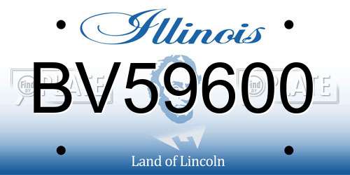 BV59600 Illinois License Plate