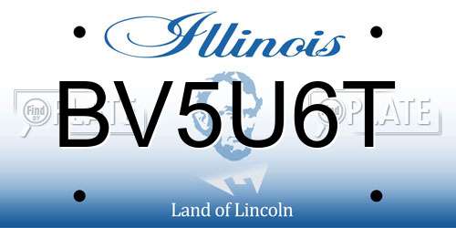 BV5U6T Illinois License Plate