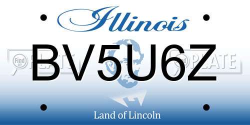 BV5U6Z Illinois License Plate